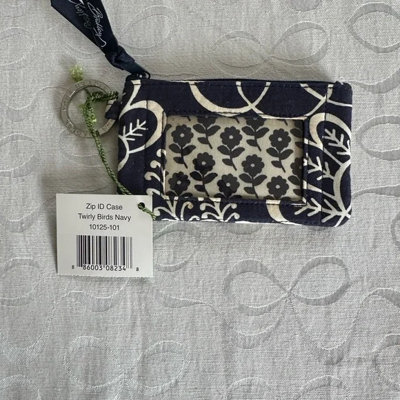 Vera Bradley Navy and Cream Floral ID Case - Picture 4 of 4